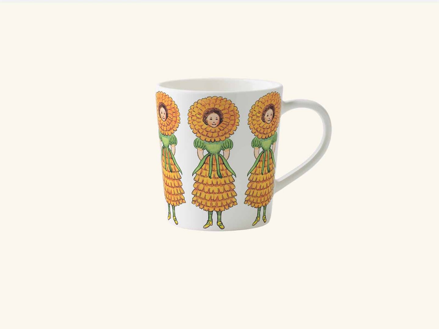 Mug w handle, Mrs Marigold