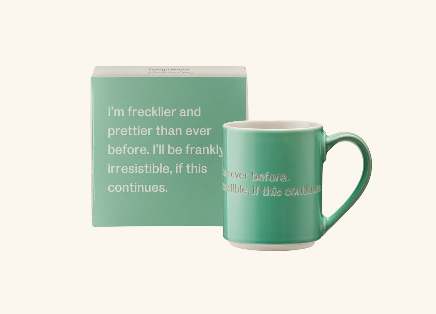 AL Mug 7, Light Green (EN) I'm frecklier