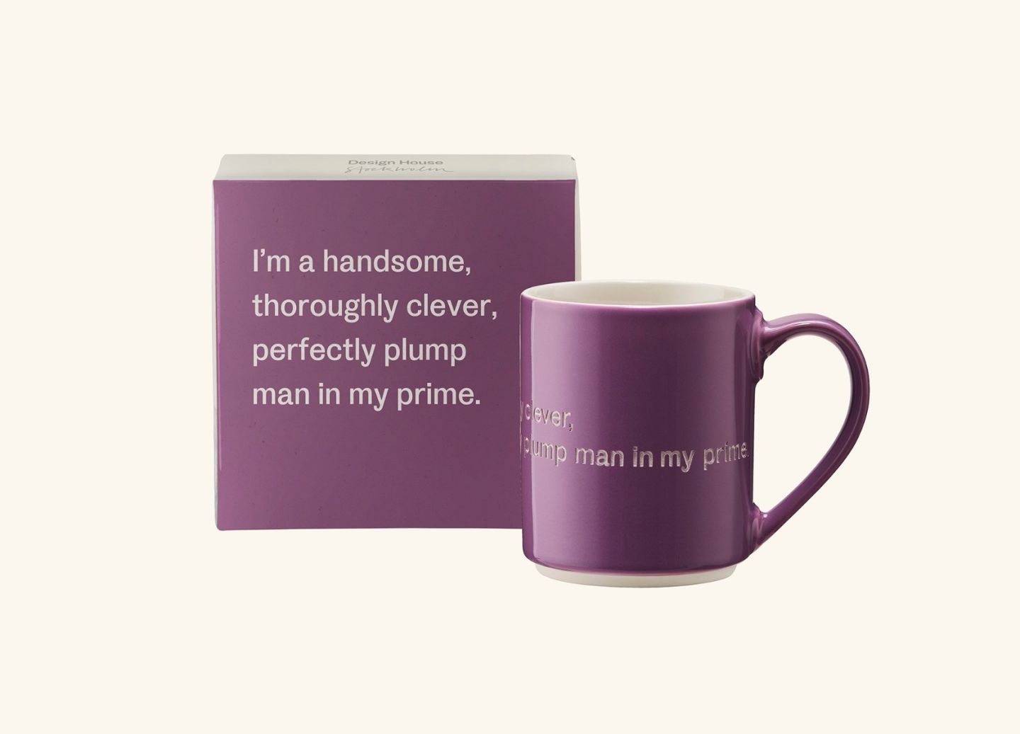 AL Mug 8, Purple (EN) I'm a handsome...