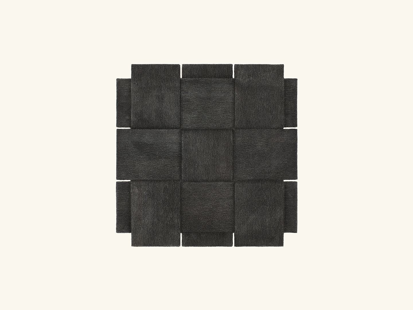 Basket rug Dark grey 180x180cm