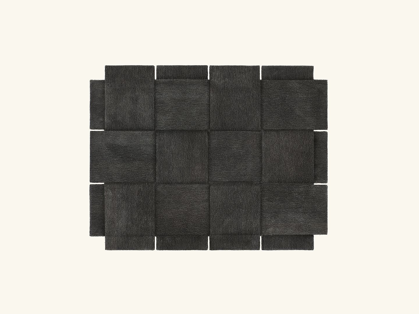 Basket rug Dark grey 185x240cm