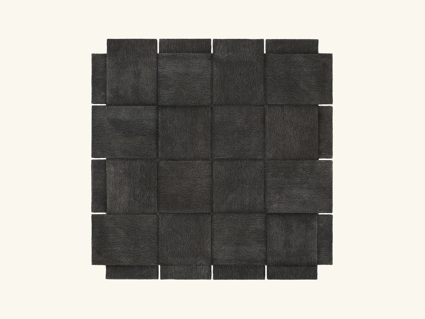 Basket rug Dark grey 245x245cm