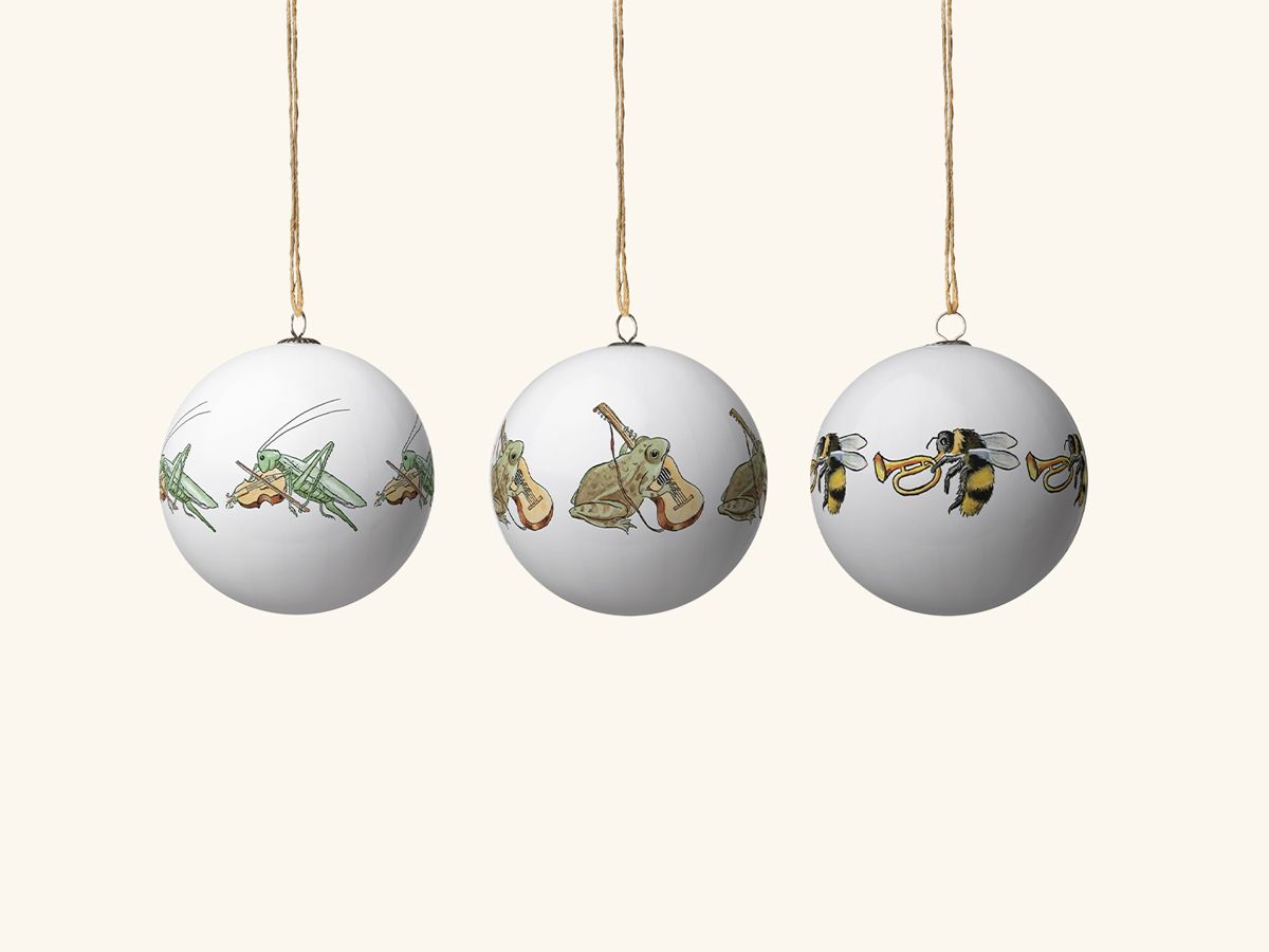 Christmas Tree Ornament, Frog, Bumblebee & Cricket