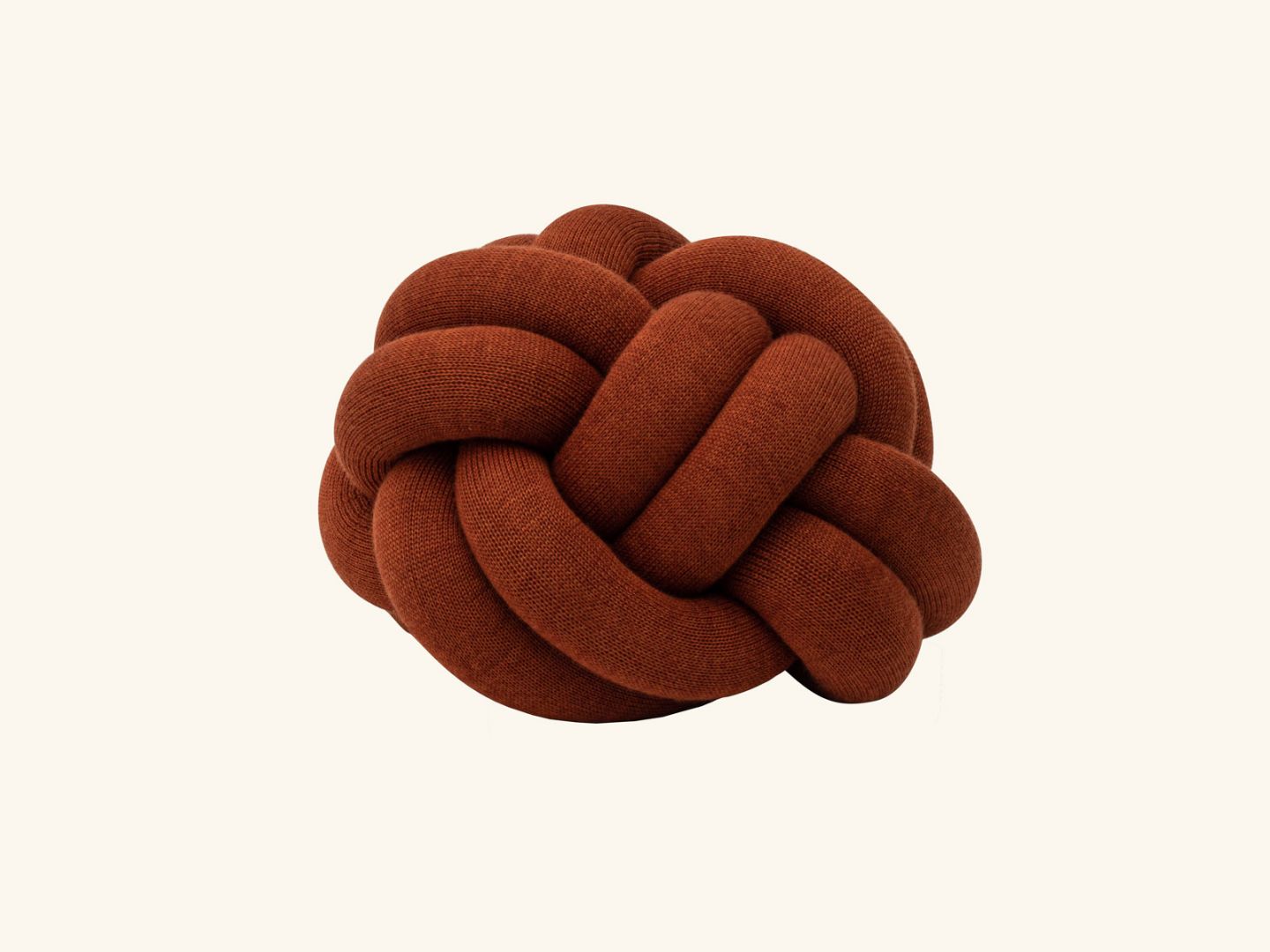 Knot cushion Ochre