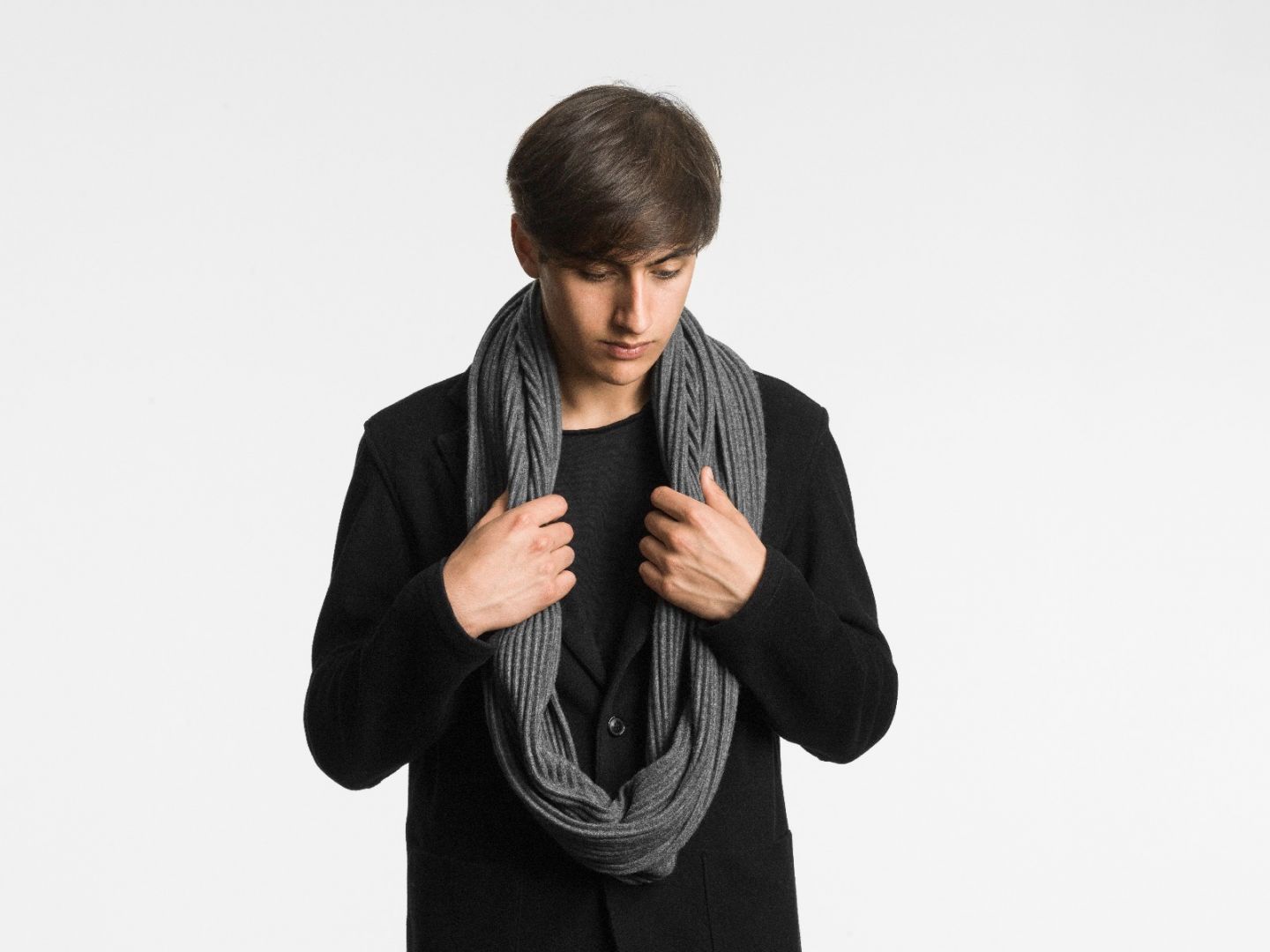 Pleece snood scarf Dark grey