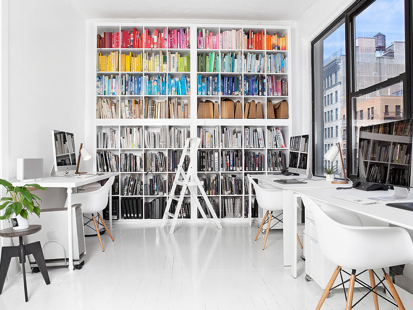 Step stepladder at Sagmeister studio in New York