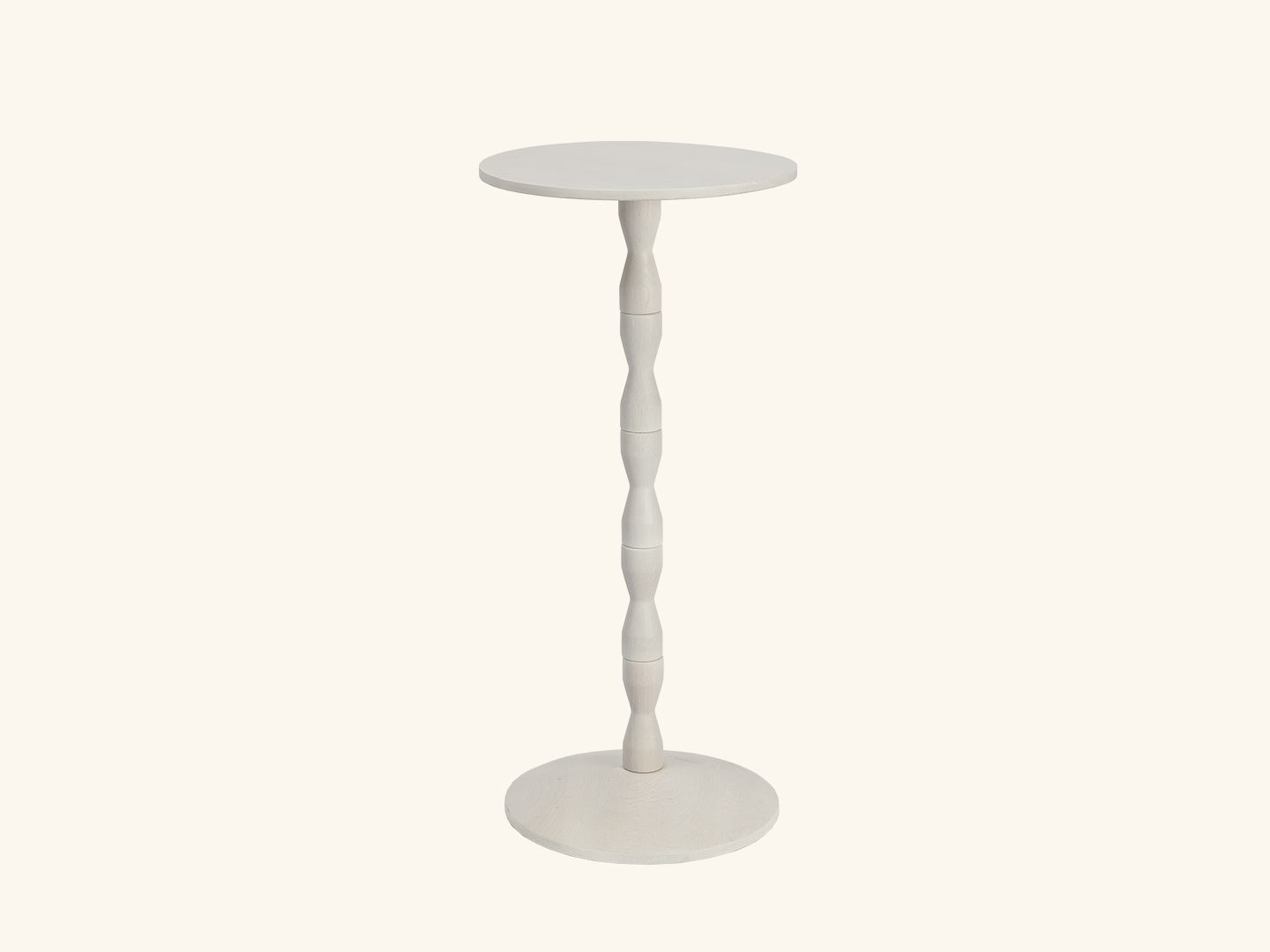 Pedestal Table, Stained White Grey